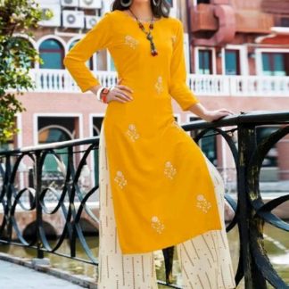 Kurti with Palazzos , Pants , Crepe Dress Salwar